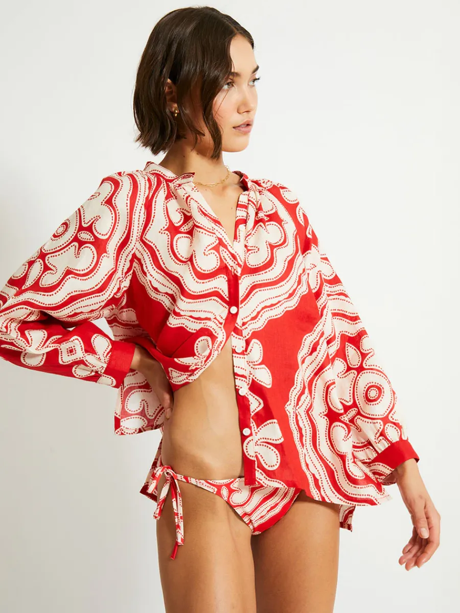 MITA | Button Up Blouse<lemlem Hot